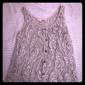 Lace flowing tank